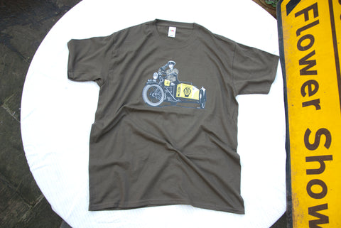 Saluting AA Patrolman on his BSA M20 500cc Combo