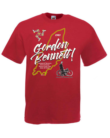 Gordon Bennett! – the pre-classic TT – T-Shirt. The background behind the legend...