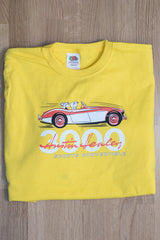 Children’s duster yellow T-shirt featuring an Austin Healey 3000