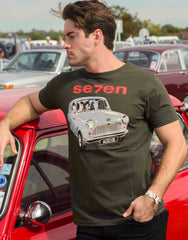 100% Cotton Charcoal 'fitted' T-shirt – featuring a 1959 Austin 7 ‘mini’