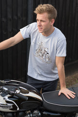 60th commemoration T-Shirt featuring the iconic Triumph Bonneville T120