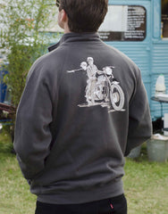 Bonneville T120: 60th celebration Men’s cosy light graphite jacket in 'launch' advertising style