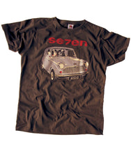 100% Cotton Charcoal 'fitted' T-shirt – featuring a 1959 Austin 7 ‘mini’