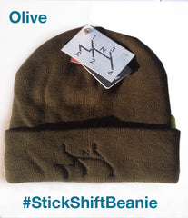 Beanie embroidered with Beetle isometric ‘stick shift’ decal!