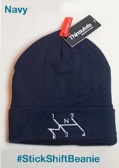 Beanie embroidered with Beetle isometric ‘stick shift’ decal!